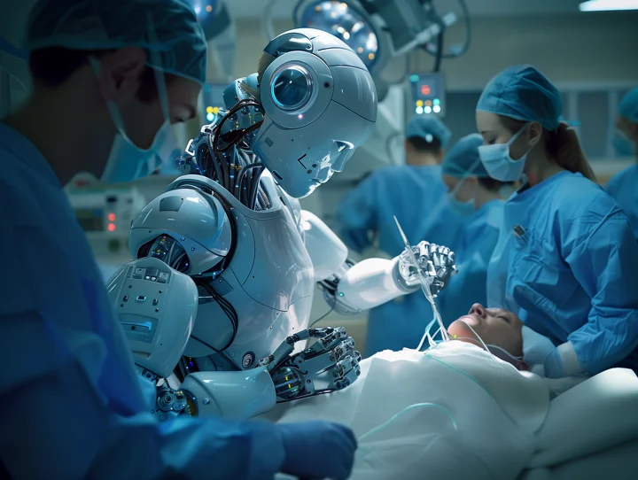 Robot technology concept